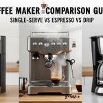 Coffee machine comparison chart single serve vs espresso vs drip