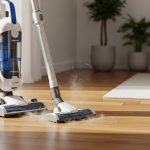 upright vacuum cleaning hardwood floor safely at home