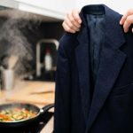 Freshening work clothes after cooking in NYC apartment